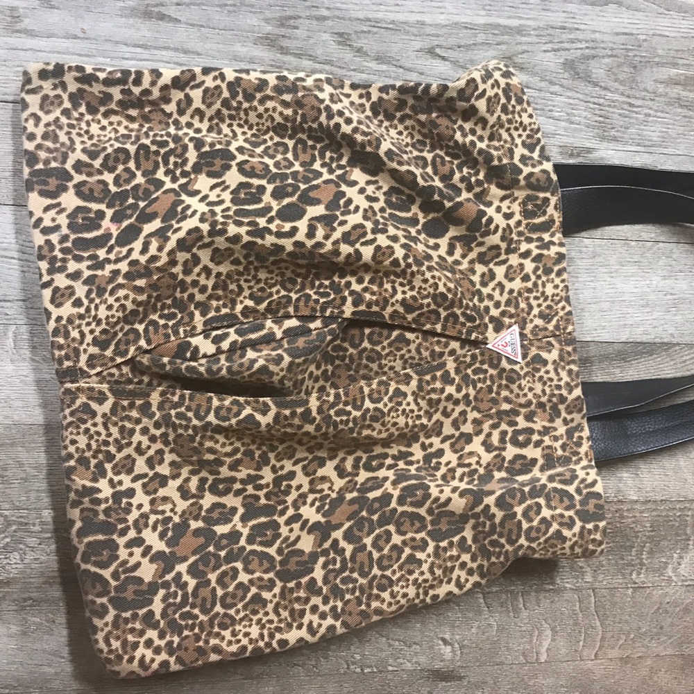 GUESS Cheetah Print Tote Beach Bag